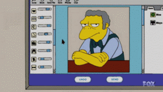 GIF showing a cartoon person being edited to look completely different.